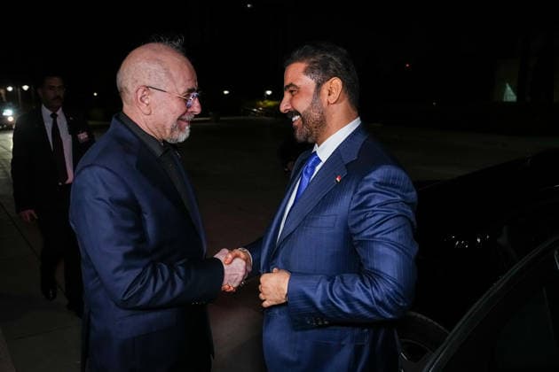 Ghalibaf Meets Iraqi Premier Tehran Speaker of the Parliament of Iran, Mohammad Bagher Ghalibaf (L), greets Iraqi Prime Minister Ali al-Zaidi before a meeting in Tehran, Iran, on July 23, 2026. Iraqi Prime Minister Ali al-Zaidi is visiting Iran following a trip to the US where he met with the US President. Washington and Tehran are Iraq s main allies, but their enmity has long turned the country into a proxy battleground and left successive governments struggling to maintain a delicate balance between the foes, who have traded intensifying attacks in recent days. Tehran Tehran Iran Copyright: xHamedxMalekpourx