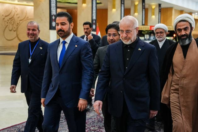 Ghalibaf Meets Iraqi Premier Tehran Speaker of the Parliament of Iran, Mohammad Bagher Ghalibaf (R), and Iraqi Prime Minister Ali al-Zaidi arrive a meeting in Tehran, Iran, on July 23, 2026. Iraqi Prime Minister Ali al-Zaidi is visiting Iran following a trip to the US where he met with the US President. Washington and Tehran are Iraq s main allies, but their enmity has long turned the country into a proxy battleground and left successive governments struggling to maintain a delicate balance between the foes, who have traded intensifying attacks in recent days. Tehran Tehran Iran Copyright: xHamedxMalekpourx