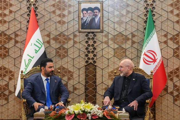 Ghalibaf Meets Iraqi Premier Tehran Speaker of the Parliament of Iran, Mohammad Bagher Ghalibaf (R), and Iraqi Prime Minister Ali al-Zaidi during a meeting in Tehran, Iran, on July 23, 2026. Iraqi Prime Minister Ali al-Zaidi is visiting Iran following a trip to the US where he met with the US President. Washington and Tehran are Iraq s main allies, but their enmity has long turned the country into a proxy battleground and left successive governments struggling to maintain a delicate balance between the foes, who have traded intensifying attacks in recent days. Tehran Tehran Iran Copyright: xHamedxMalekpourx