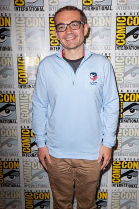 SAN DIEGO, CA - July 23rd: Phil Andrews at the Hollywood s Love Affair with Fencing press line during San Diego Comic Con on July 23th, 2026. Copyright: xTonyxFortex