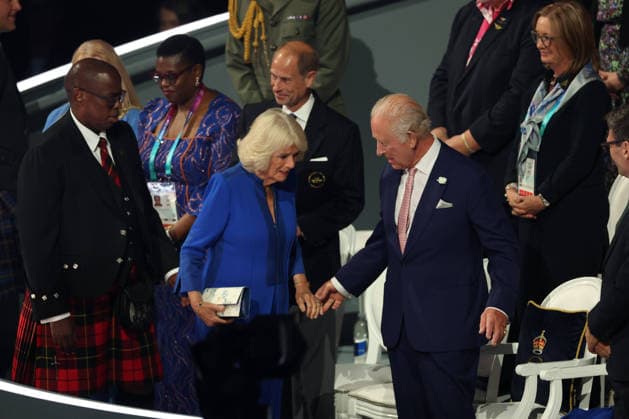 July 23, 2026, Glasgow, Scotland, Great Britain: His Majesty KING CHARLES III and QUEEN CAMILLA make their entrance to the Opening Ceremony of the Commonwealth Games Glasgow 2026 at the Hydro in Glasgow, Scotland Glasgow Great Britain - ZUMAc179 20260723_zep_c179_106 Copyright: xMickaelxChavetx Glasgow Great Britain - ZUMA0862 1080360633st Copyright: xIMAGO MickaelxChavetx
