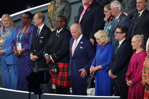 July 23, 2026, Glasgow, Scotland, Great Britain: KING CHARLES III, QUEEN CAMILLA and new Prime Minister ANDY BURNHAM during the Opening Ceremony of the Commonwealth Games Glasgow 2026 at the Hydro in Glasgow, Scotland Glasgow Great Britain - ZUMAc179 1080360761st Copyright: xMickaelxChavetx