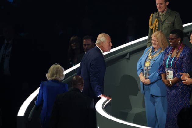 July 23, 2026, Glasgow, Scotland, Great Britain: KING CHARLES III and QUEEN CAMILLA arrive for the Opening Ceremony of the Commonwealth Games Glasgow 2026 at the Hydro in Glasgow, Scotland Glasgow Great Britain - ZUMAc179 1080360765st Copyright: xMickaelxChavetx