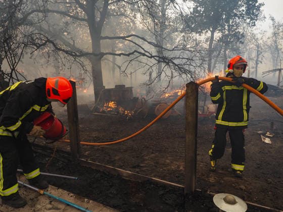 The fire is spreading into Lège-Cap-Ferret, the 800 firefighters mobilized in the Médoc are preparing to battle the blaze for yet another night on July 23, 2026. The fire in southern Médoc took advantage of terrible weather conditions to spread even further on Thursday, July 23. Around 7 p.m., the fire reached the most vulnerable neighborhoods of Lège Cap Ferret, on the outskirts of the Arcachon Basin. Several villages on the Cap Ferret peninsula were immediately evacuated. Guillaume Collet Bestimage As the fire reaches Lège Cap Ferret, the 800 firefighters deployed in the Médoc region are preparing to battle the blaze for another night on July 23, 2026. The fire in the southern Médoc took advantage of atrocious weather conditions to sprea  Copyright: xGuillaumexCollet BestimagexGuillaumexCollet Bestimagex