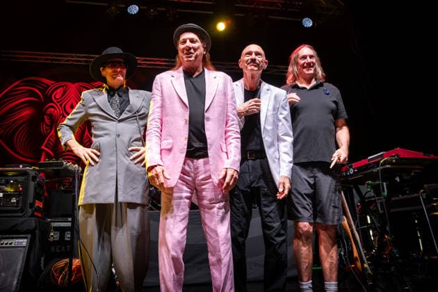 BEAT live in Oslo, Norway Oslo, Norway. 23rd, July 2026. The American rock supergroup BEAT performs a live concert at Sentrum Scene in Oslo. Here the band members (L-R) Steve Vai, Adrian Belew, Tony Levin and Danny Carey are seen live on stage. Norway, Oslo, Sentrum Scene  Copyright: xGonzalesxPhoto TerjexDokkenx