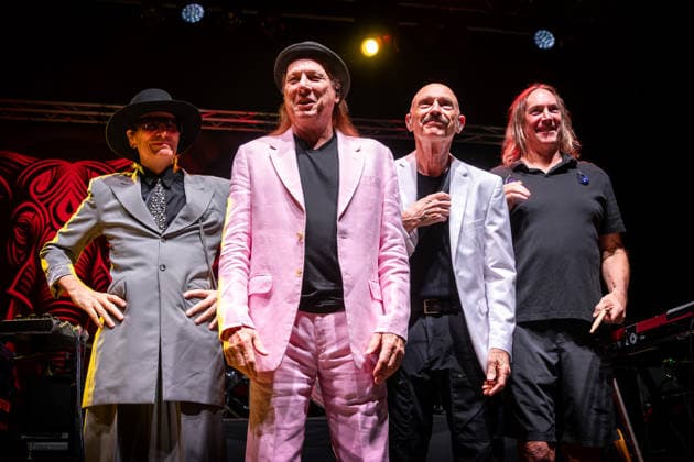 BEAT live in Oslo, Norway Oslo, Norway. 23rd, July 2026. The American rock supergroup BEAT performs a live concert at Sentrum Scene in Oslo. Here the band members (L-R) Steve Vai, Adrian Belew, Tony Levin and Danny Carey are seen live on stage. Norway, Oslo, Sentrum Scene  Copyright: xGonzalesxPhoto TerjexDokkenx