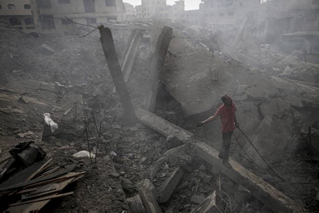 Israeli attacks continue in Gaza GAZA CITY, GAZA, PALESTINE - JULY 24: A view of the destruction at the Al-Jala neighborhood as the Israeli army targeted civilian residential areas in Gaza City, Gaza Palestine on July 24, 2026. Saeed M. M. T. Jaras Anadolu Gaza City Gaza. Editorial use only. Please get in touch for any other usage.  Copyright: x2026xAnadoluxSaeedxM.xM.xT.xJarasx