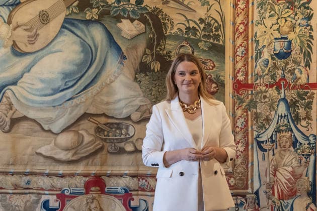 Felipe VI Holds an Audience with Marga Prohens in Palma de Mallorca The president of the Balearic Islands, Marga Prohens, during an audience with King Felipe VI at the Almudaina Royal Palace on July 24, 2026, in Palma de Mallorca, Balearic Islands, Spain. The audience is part of a series of meetings with representatives of Balearic institutions at the start of the Royal Family’s summer stay in Palma. JULY 24, 2026 Javier Ferná Spain  Copyright: xJavierxFernandezx 7683789