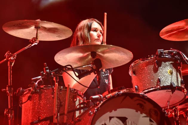 IPA86943296 - Audrey Tait of Franz Ferdinand during the Noisy Naples Fest 2026, July 23, 2026, at the Mostra d Oltremare, Naples, Italy.  Copyright: xDomenicoxCippitelli LiveMediax xx 86943296
