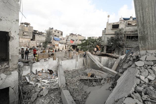 Israeli army continues attacks on Gaza Strip GAZA CITY, GAZA, PALESTINE - JULY 24: A view of the collapsed Nur Mosque in the Al-Bureij Refugee Camp following an Israeli airstrike on Gaza City, Gaza, Palestine on July 24, 2026. Moiz Salhi Anadolu Gaza City Gaza. Editorial use only. Please get in touch for any other usage.  Copyright: x2026xAnadoluxMoizxSalhix