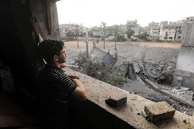 Israeli army continues attacks on Gaza Strip GAZA CITY, GAZA, PALESTINE - JULY 24: A view of the collapsed Nur Mosque in the Al-Bureij Refugee Camp following an Israeli airstrike on Gaza City, Gaza, Palestine on July 24, 2026. Moiz Salhi Anadolu Gaza City Gaza. Editorial use only. Please get in touch for any other usage.  Copyright: x2026xAnadoluxMoizxSalhix