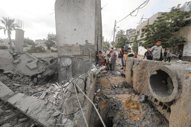 Israeli army continues attacks on Gaza Strip GAZA CITY, GAZA, PALESTINE - JULY 24: A view of the collapsed Nur Mosque in the Al-Bureij Refugee Camp following an Israeli airstrike on Gaza City, Gaza, Palestine on July 24, 2026. Moiz Salhi Anadolu Gaza City Gaza. Editorial use only. Please get in touch for any other usage.  Copyright: x2026xAnadoluxMoizxSalhix