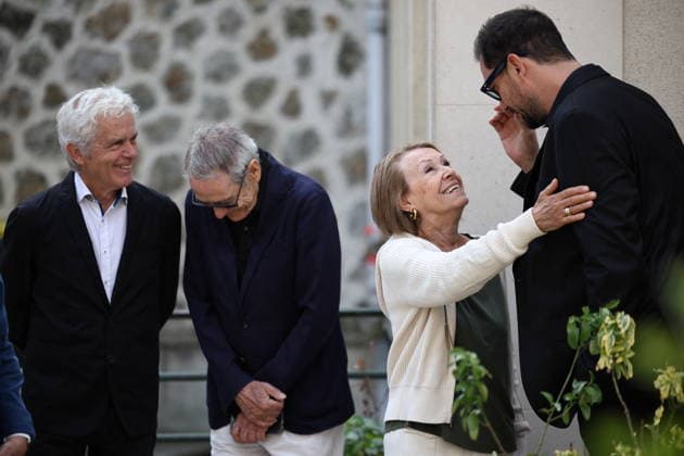 Francoise Coquet Funeral - Paris Alain Chamfort, Claude Serillon and Eric Antoine during funeral of Francoise Coquet at Montmartre cemetery in Paris, France on July 24, 2026. French television producer Francoise Coquet died on July 20 2026, aged 83. Photo by Raphael Lafargue ABACAPRESS.COM Paris France  Copyright: xLafarguexRaphael ABACAx