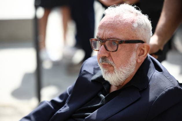 Francoise Coquet Funeral - Paris Dominique Farrugia during funeral of Francoise Coquet at Montmartre cemetery in Paris, France on July 24, 2026. French television producer Francoise Coquet died on July 20 2026, aged 83. Photo by Raphael Lafargue ABACAPRESS.COM Paris France  Copyright: xLafarguexRaphael ABACAx