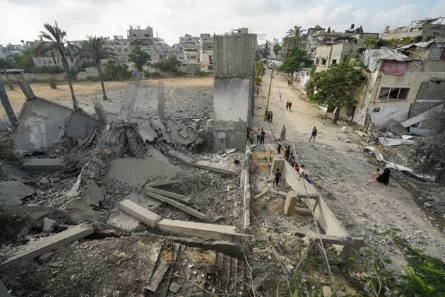 July 24, 2026, Al-Bureij Camp, Palestine, State of: AL-BUREIJ CAMP, GAZA STRIP Ã¢â‚¬ JULY 23, 2026: Widespread destruction following Israeli forces targeting of al-Noor Mosque and its surroundings in Block 9, southeast of al-Bureij refugee camp in central Gaza. Despite the ongoing ceasefire, mosques and places of worship continue to come under attack , a scene reflecting the persistent destruction and danger facing civilians even during the truce. The mosque had previously been targeted during months of continued assault on the Strip. Al-Bureij Camp Palestine, State of - ZUMAq101 20260724_zna_q101_030 Copyright: xRamzixAbuxAmerx
