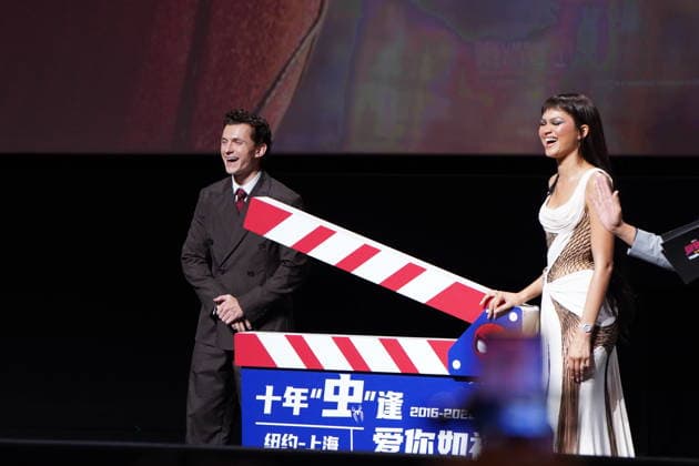 SHANGHAI, CHINA - JULY 24: Stars Tom Holland and Zendaya attend the premiere of Spider-Man: Brand New Day on July 24, 2026 in Shanghai, China.  Copyright: xVCGx 111656194671