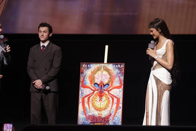SHANGHAI, CHINA - JULY 24: Stars Tom Holland and Zendaya attend the premiere of Spider-Man: Brand New Day on July 24, 2026 in Shanghai, China.  Copyright: xVCGx 111656201820