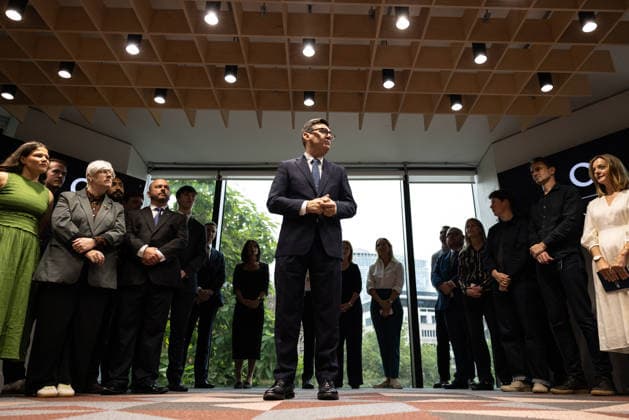 Andy Burnham opens No10 North MANCHESTER - Friday 24 July, 2026. Andy Burnham, the Prime Minister welcomes staff as he officially opens No10 North at Heron House, Manchester. He will spend the day working from the building, including chairing his first National Economic Council meeting.  Copyright: xJamesxSpeakmanx NINTCHDBPICT001097263002