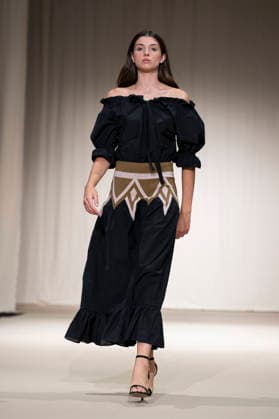 July 24, 2026, Madrid, Spain: A model walks the runway wearing a design by MALAGA MODA during Momad Fashion Week de Madrid in IFEMA. Madrid Spain  - ZUMAs197 20260724_aaa_s197_029 Copyright: xAtilanoxGarciax