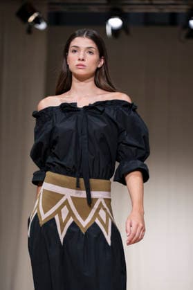 July 24, 2026, Madrid, Spain: A model walks the runway wearing a design by MALAGA MODA during Momad Fashion Week de Madrid in IFEMA. Madrid Spain - ZUMAs197 20260724_aaa_s197_025 Copyright: xAtilanoxGarciax