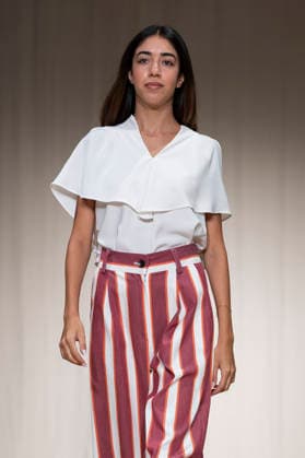 July 24, 2026, Madrid, Spain: A model walks the runway wearing a design by MALAGA MODA during Momad Fashion Week de Madrid in IFEMA. Madrid Spain - ZUMAs197 20260724_aaa_s197_030 Copyright: xAtilanoxGarciax