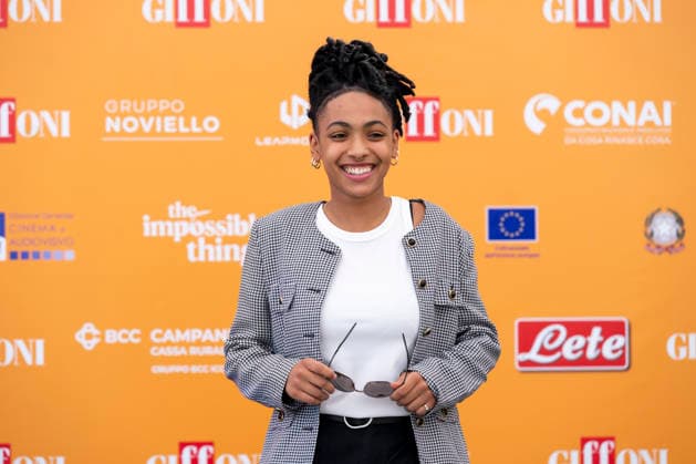 July 24, 2026, Giffoni Valle Piana, Salerno, Italy: Italian actress Alicia Ann Edogamhe attends the photocall at 56th Giffoni Film Festival 2026 in Giffoni Valle Piana, Salerno, Italy on July 24, 2026. Giffoni Valle Piana Italy - ZUMAl175 20260724_zip_l175_033 Copyright: xFrancescoxLucianox
