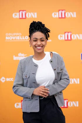 July 24, 2026, Giffoni Valle Piana, Salerno, Italy: Italian actress Alicia Ann Edogamhe attends the photocall at 56th Giffoni Film Festival 2026 in Giffoni Valle Piana, Salerno, Italy on July 24, 2026. Giffoni Valle Piana Italy  - ZUMAl175 20260724_zip_l175_042 Copyright: xFrancescoxLucianox