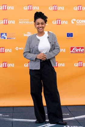 July 24, 2026, Giffoni Valle Piana, Salerno, Italy: Italian actress Alicia Ann Edogamhe attends the photocall at 56th Giffoni Film Festival 2026 in Giffoni Valle Piana, Salerno, Italy on July 24, 2026. Giffoni Valle Piana Italy  - ZUMAl175 20260724_zip_l175_046 Copyright: xFrancescoxLucianox