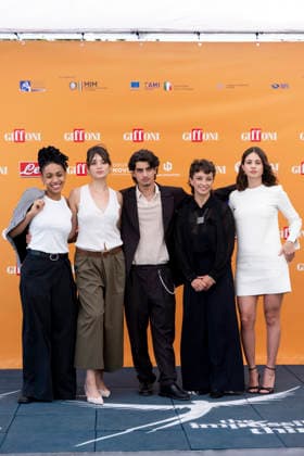 July 24, 2026, Giffoni Valle Piana, Salerno, Italy: Cast of Piercing (L-R) Alicia Ann Edogamhe, Lisa Pires Lima, Samuele Carrino, Margherita Ferri and Beatrice Savignani attends the photocall at 56th Giffoni Film Festival 2026 in Giffoni Valle Piana, Salerno, Italy on July 24, 2026. Giffoni Valle Piana Italy  - ZUMAl175 20260724_zip_l175_107 Copyright: xFrancescoxLucianox