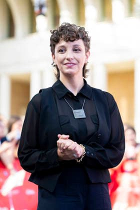 July 24, 2026, Giffoni Valle Piana, Salerno, Italy: Italian movie director Margherita Ferri attends the carpet at 56th Giffoni Film Festival 2026 in Giffoni Valle Piana, Salerno, Italy on July 24, 2026. Giffoni Valle Piana Italy  - ZUMAl175 20260724_zip_l175_109 Copyright: xFrancescoxLucianox