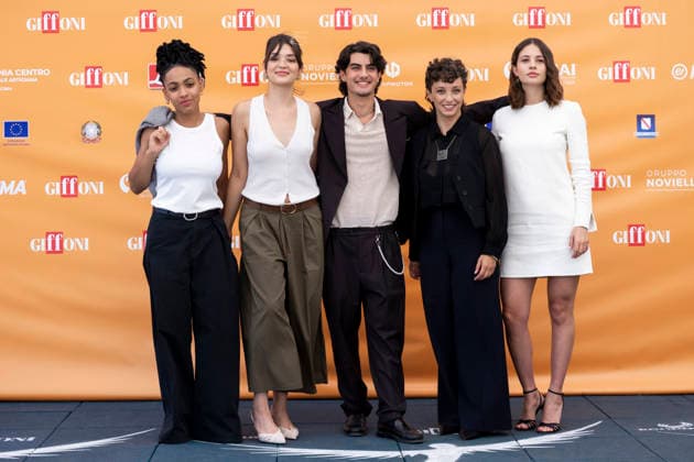 July 24, 2026, Giffoni Valle Piana, Salerno, Italy: Cast of Piercing (L-R) Alicia Ann Edogamhe, Lisa Pires Lima, Samuele Carrino, Margherita Ferri and Beatrice Savignani attends the photocall at 56th Giffoni Film Festival 2026 in Giffoni Valle Piana, Salerno, Italy on July 24, 2026. Giffoni Valle Piana Italy  - ZUMAl175 20260724_zip_l175_111 Copyright: xFrancescoxLucianox