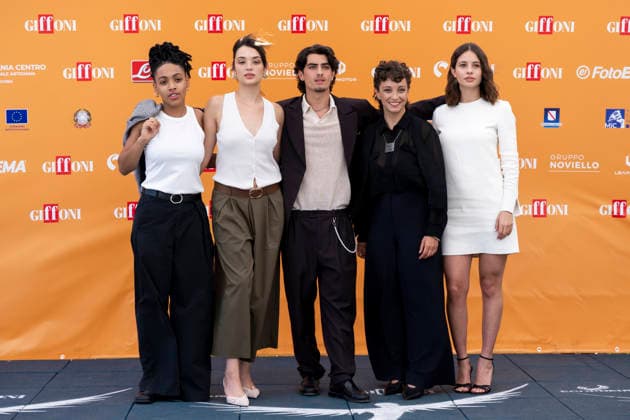 July 24, 2026, Giffoni Valle Piana, Salerno, Italy: Cast of Piercing (L-R) Alicia Ann Edogamhe, Lisa Pires Lima, Samuele Carrino, Margherita Ferri and Beatrice Savignani attends the photocall at 56th Giffoni Film Festival 2026 in Giffoni Valle Piana, Salerno, Italy on July 24, 2026. Giffoni Valle Piana Italy  - ZUMAl175 20260724_zip_l175_114 Copyright: xFrancescoxLucianox