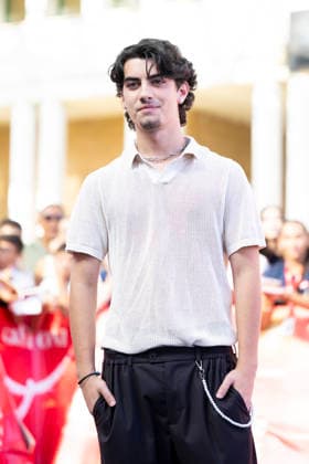 July 24, 2026, Giffoni Valle Piana, Salerno, Italy: Italian actor Samuele Carrino attends the carpet at 56th Giffoni Film Festival 2026 in Giffoni Valle Piana, Salerno, Italy on July 24, 2026. Giffoni Valle Piana Italy  - ZUMAl175 20260724_zip_l175_125 Copyright: xFrancescoxLucianox
