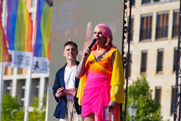 Berlin,24.07.2026,CSD am Brandenburger Tor - Demokratie-Abend - *** Berlin, July 24, 2026, CSD at the Brandenburg Gate: Democracy Evening