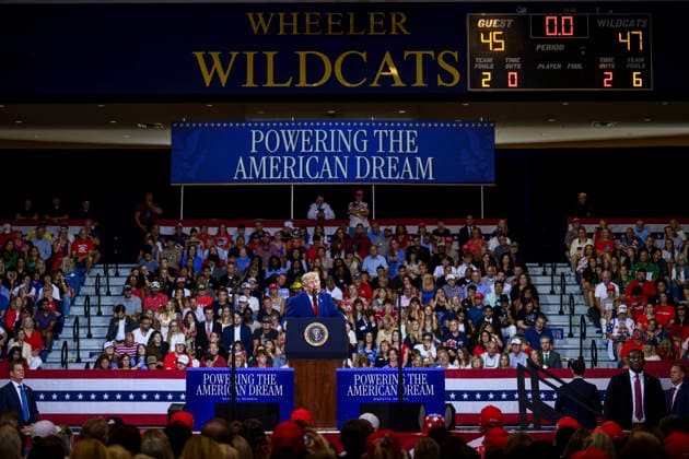 July 24, 2026, Marietta, Ga, United States: U.S. President Donald Trump, delivers remarks on Trump Accounts and the economy at Wheeler High School, July 22, 2026, in Marietta, Georgia. Marietta United States - ZUMAp138 20260724_zaa_p138_034 Copyright: xMollyxRiley WhitexHousex