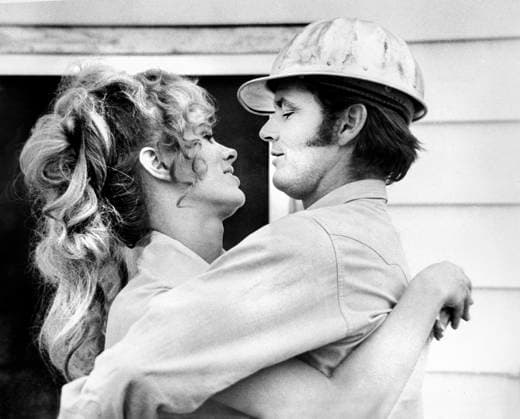 Karen Black, Jack Nicholson, on-set of the Film, Five Easy Pieces , Columbia Pictures, 1970  Copyright: xABxArchivesx jtv014104