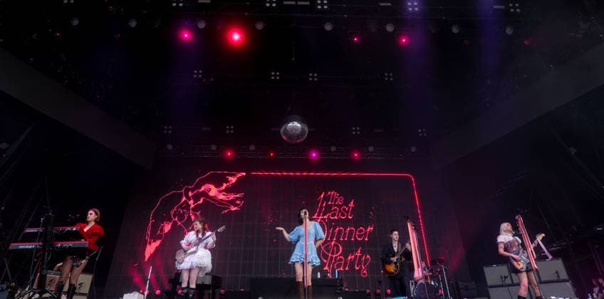 The Last Dinner Party in concert at Latitude Festival at Henham Park in Southwold, UK on 24 July 2026 Aurora Nishevci, Emily Roberts, Abigail Morris, Lizzie Mayland, Georgia Davies performing with The Last Dinner Party in concert at Latitude Festival at Henham Park in Southwold, UK on 24 July 2026, Credit:Stephen Keable Avalon UK, Suffolk, Southwold, Henham Park  Copyright: xStephenxKeablex xAvalonx 1118347898