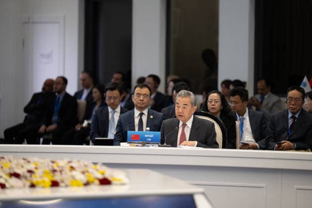 (260724) -- CHOLPON-ATA, July 24, 2026 -- Chinese Foreign Minister Wang Yi, also a member of the Political Bureau of the Communist Party of China (CPC) Central Committee, attends the Meeting of the Council of the Ministers of Foreign Affairs of the Shanghai Cooperation Organization (SCO) Member States in Kyrgyzstan, July 24, 2026. Foreign ministers of SCO member states, the SCO secretary-general, and the director of the Executive Committee of the SCO Regional Anti-Terrorist Structure also attended the meeting. ) KYRGYZSTAN-CHOLPON-ATA-WANG YI-SCO-MEETING OF THE COUNCIL OF THE MINISTERS OF FOREIGN AFFAIRS LixRenzi 