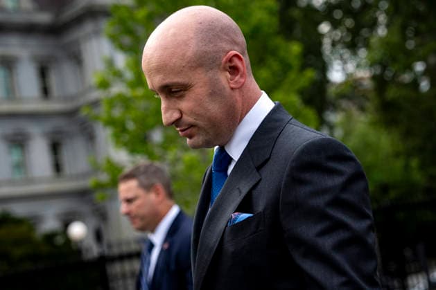 White House Deputy Chief of Staff for Policy Stephen Miller departs after speaking to the press outside of the West Wing of the White House in Washington, DC on Friday, July 24, 2026.  WAP20260724343 BONNIExCASH