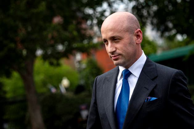 White House Deputy Chief of Staff for Policy Stephen Miller departs after speaking to the press outside of the West Wing of the White House in Washington, DC on Friday, July 24, 2026.  WAP20260724342 BONNIExCASH