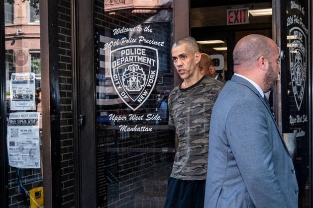 July 24, 2026, New York, New York, USA: Raul Morales, 51 walks out from the 20th Precinct on the Upper Westside in Manhattan, after being charged with attempted murder as a hate crime, assault as a hate crime and criminal possession of a weapoon for the attack on Moshe Grunhaus, a 50 year old Jewish man. For the attack on an Asian man, he is also charged but not as a hate crime, on July 24, 2026. New York USA - ZUMAb230 20260724_znp_b230_007 Copyright: xLauraxBrettx