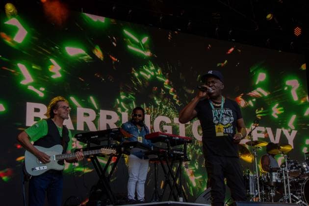 July 25, 2026, Corsham, Wiltshire, England: Barrington Levy, Jamaican Reggae legend, sings his hits to the crowds at WOMAD Festival in Corsham, Wiltshire. Corsham England  - ZUMAr169 20260725_zip_r169_018 Copyright: xRodxHarbinsonx