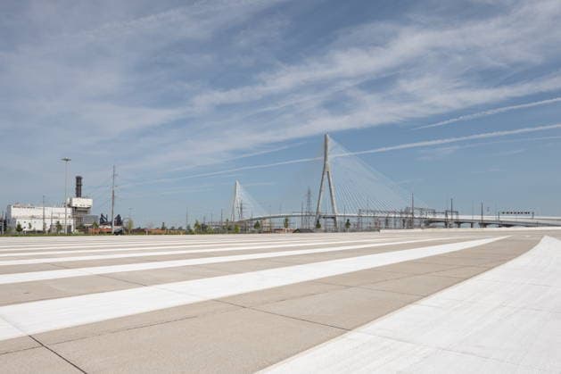 July 24, 2026, Windsor, On, CANADA: The Gordie Howe International Bridge is seen from the on ramp during a ribbon cutting ceremony for the opening of the bridge, in Windsor, Ont., Friday, July 24, 2026. Windsor CANADA  - ZUMAc35_ 20260724_zaf_c35_094 Copyright: xDaxxMelmerx