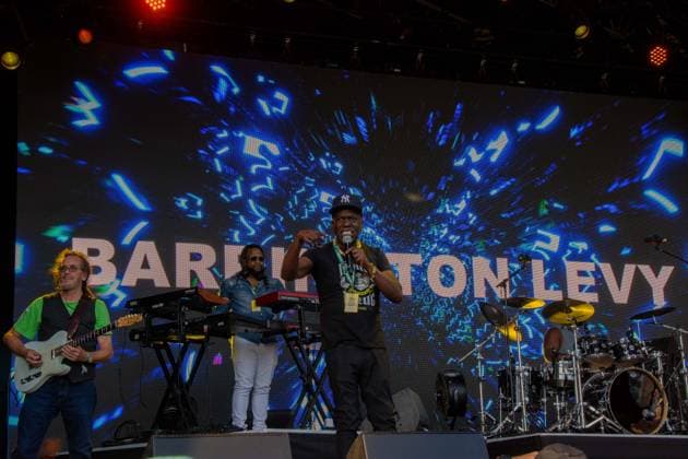 July 25, 2026, Corsham, Wiltshire, England: Barrington Levy, Jamaican Reggae legend, sings his hits to the crowds at WOMAD Festival in Corsham, Wiltshire. Corsham England - ZUMAr169 20260725_zip_r169_012 Copyright: xRodxHarbinsonx