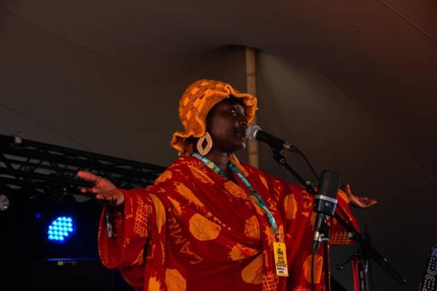 July 25, 2026, Corsham, Wiltshire, England: Lamisi, from West Africa, play songs from their album, Ã¢â‚¬ËœLet us ClapÃ¢â‚¬â ¢ at WOMAD Festival in Wiltshire. Corsham England - ZUMAr169 20260725_zip_r169_023 Copyright: xRodxHarbinsonx