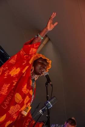 July 25, 2026, Corsham, Wiltshire, England: Lamisi, from West Africa, play songs from their album, Ã¢â‚¬ËœLet us ClapÃ¢â‚¬â ¢ at WOMAD Festival in Wiltshire. Corsham England - ZUMAr169 20260725_zip_r169_025 Copyright: xRodxHarbinsonx