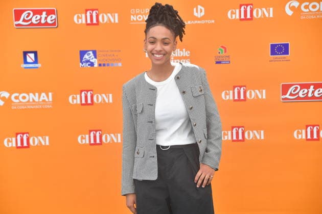 IPA86965287 - Giffoni Vallepiana Giffoni Festival 2026 Photocall for the film Piercing, Pictured: Alicia Ann Edogamhe  Copyright: xVincenzoxLandix xVincenzoxLandix 86965287