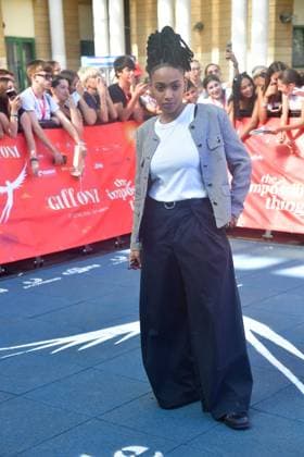 IPA86965438 - Giffoni Vallepiana Giffoni Festival 2026 Photocall for the film Piercing, Pictured: Alicia Ann Edogamhe  Copyright: xVincenzoxLandix xVincenzoxLandix 86965438