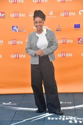 IPA86965280 - Giffoni Vallepiana Giffoni Festival 2026 Photocall for the film Piercing, Pictured: Alicia Ann Edogamhe  Copyright: xVincenzoxLandix xVincenzoxLandix 86965280