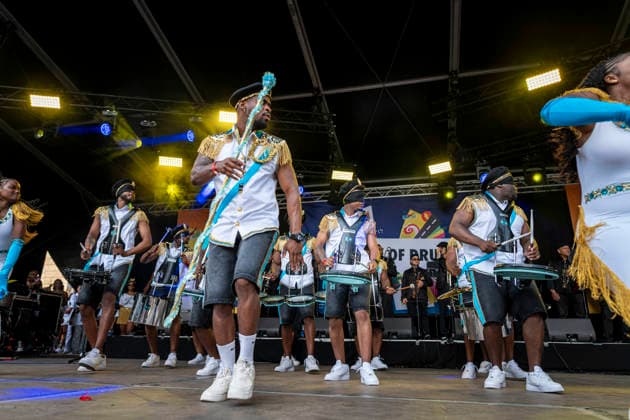 July 24, 2026, Rotterdam, South Holland, Netherlands: 24 July 2026, Rotterdam, the Netherlands. The Latin Music Brass Band performs during the Battle of Drums. Competing in the Battle of Drums, three brass band groupsÃ¢â‚¬ Rhythm Allstars Brass Band, S.L.R. Brass Band, and Latin Music Brass BandÃ¢â‚¬ perform during the Battle of Drums. This is the opening event of Rotterdam UnlimitedÃ¢â‚¬â ¢s Zomercarnaval 2026. Rotterdam Netherlands  - ZUMAp202 20260724_zip_p202_003 Copyright: xJamesxPetermeierx